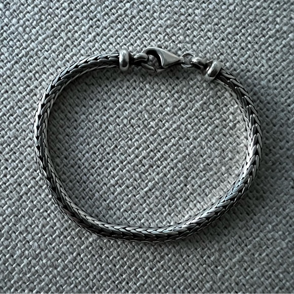 Sterling Silver Artisan Braided Rope Bracelet - Picture 4 of 8